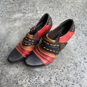 L'Artiste Spring Step Shoes Womens Size 42 Red Black Wondrous Heels Mary Jane